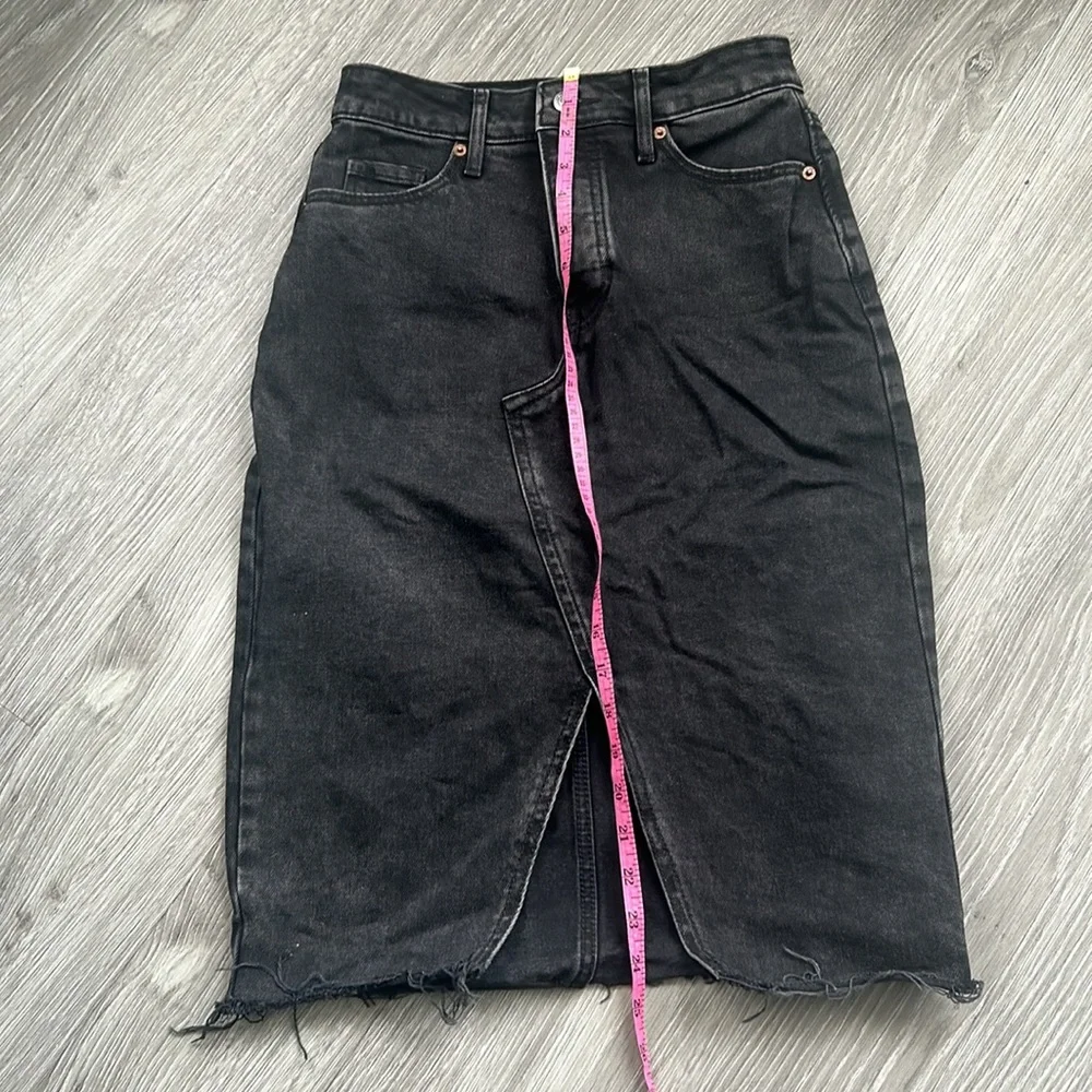 Old Navy Midi Black Denim Skirt